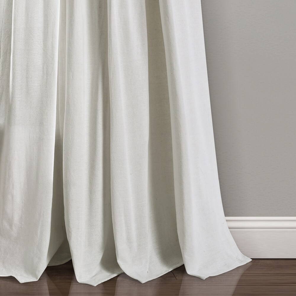 Lush Decor Linen Button New Window Curtain Single Panel   108\