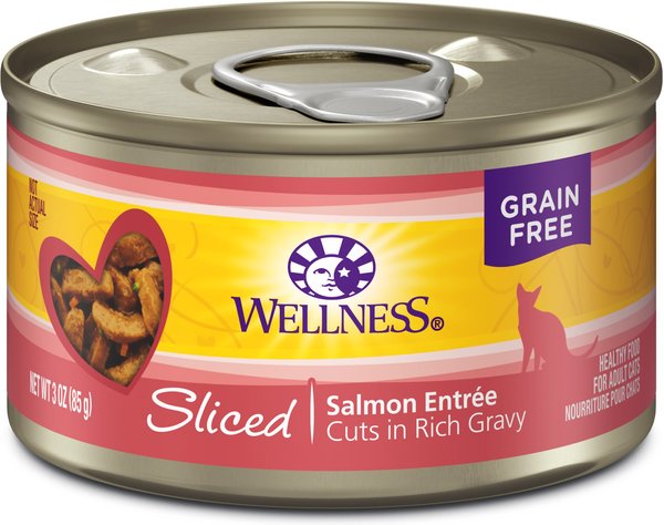 Wellness Sliced Salmon Entree Grain-Free Canned Cat Food