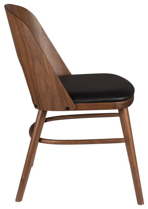 Mid Modern Wooden Dining Chairs (2)  Dutchbone Talika   Midcentury   Dining Chairs   by Luxury Furnitures  Houzz