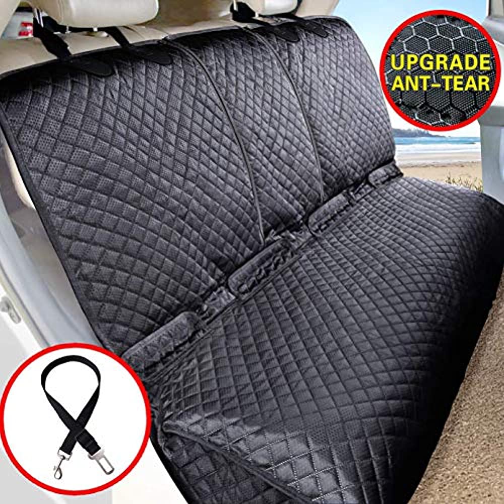 Vailge Bench Dog Car Seat Cover for Back Seat， 100% Waterproof Dog Car Seat Covers， Heavy-Duty and Nonslip Back Seat Cover for Dogs，Washable and Compatible Pet Car Seat Cover for Cars， Trucks and SUVs