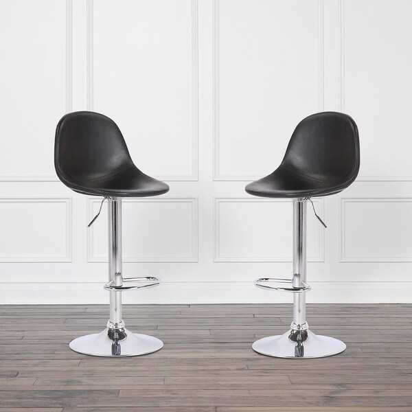 Abbyson Bowen Faux Leather Swivel Counter Stool (Set of 2)