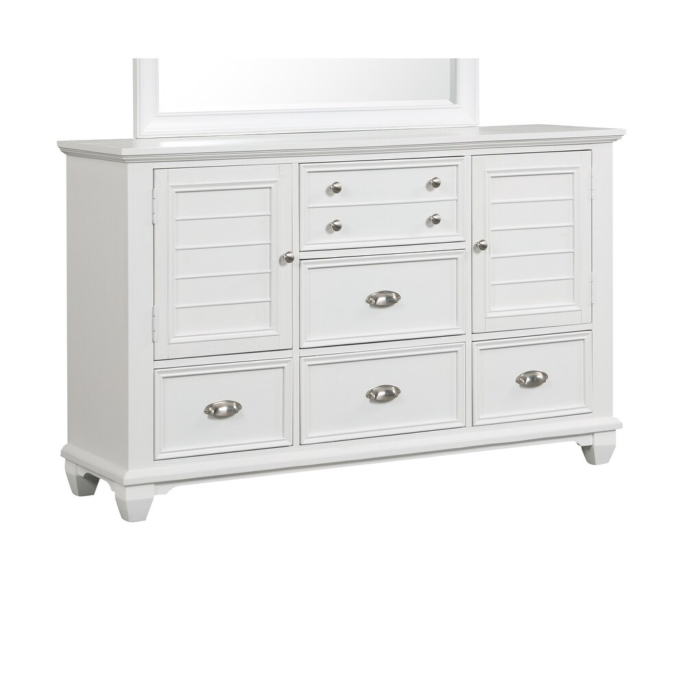 New Classic Furniture Brenton White 5 Drawer Dresser