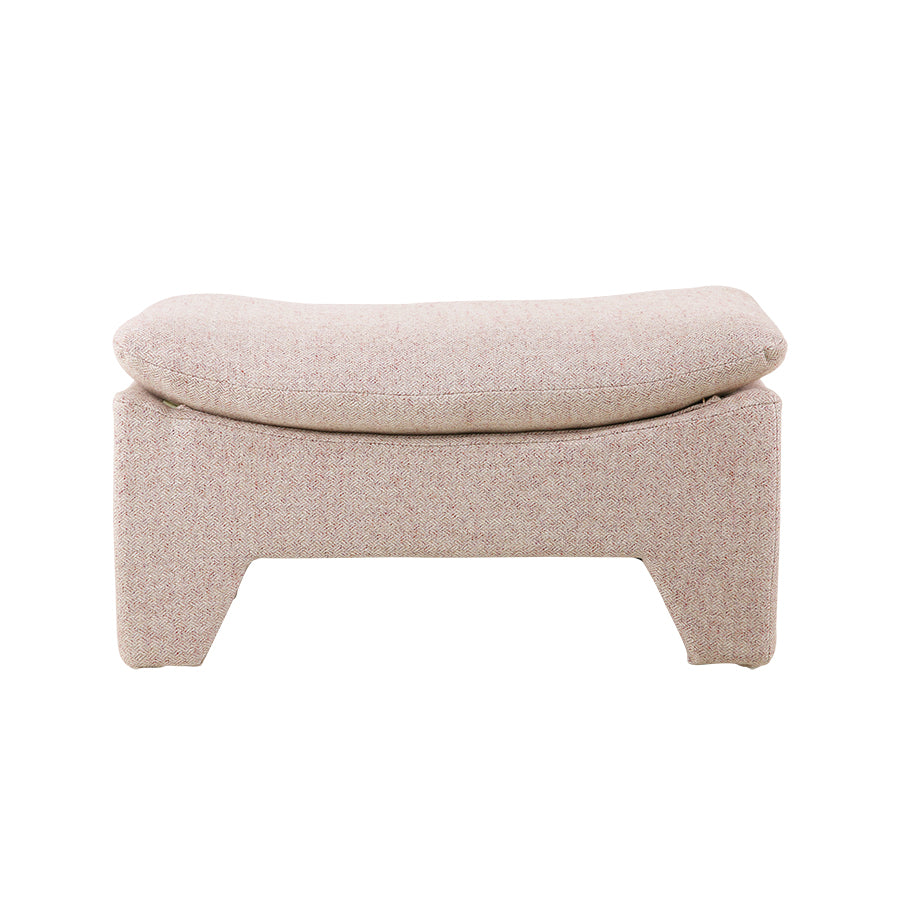 Retro style ottoman / blush pink mélange