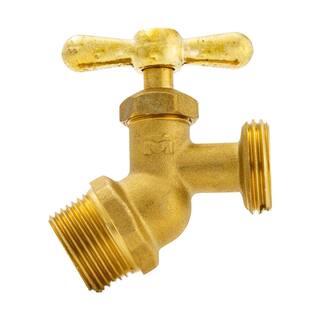 Everbilt 34 in. MIP Brass No-Kink Hose Bibb Valve 102-304EB