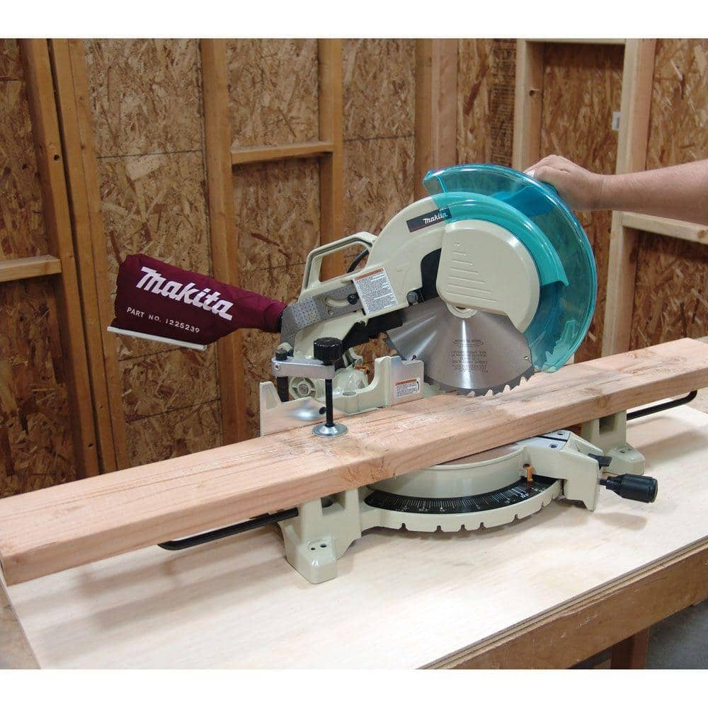 Makita 15 Amp 12 in. Corded Single-Bevel Compound Miter Saw with 40T Carbide Blade and Dust Bag LS1221