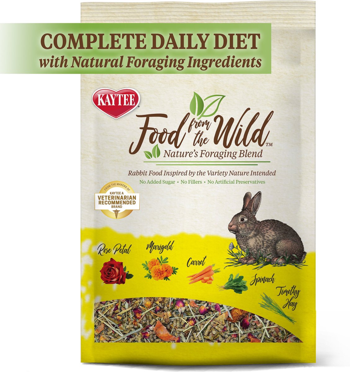 Kaytee Food From the Wild Rabbit Food， 4-lb bag