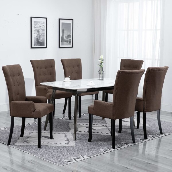 vidaXL Dining Chairs with Armrests 1/2/4/6 pcs Multicolor Fabric - 21.3