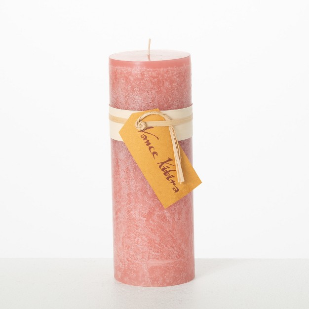 Vance Kitira Pink Lemonade Timber Pillar Pink scentless Clean burning Environmental Friendly