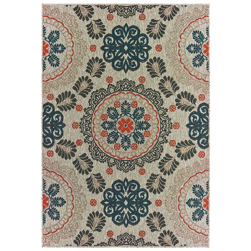 StyleHaven Lafayette Medallions Indoor Outdoor Rug