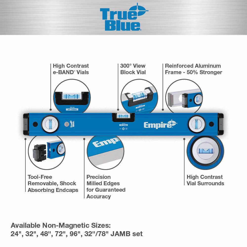 Empire 32 in. and 78 in. Box Level Jamb Set E75JAMB