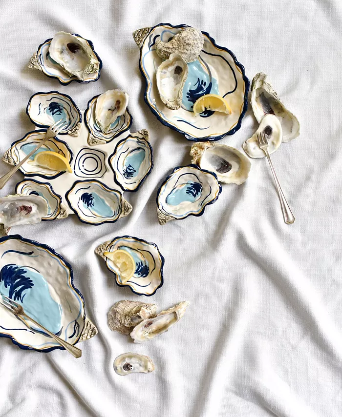 Coton Colors by Laura Johnson Oyster Plate