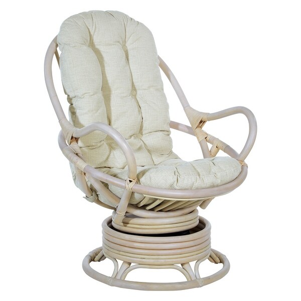 Rattan Swivel Rocker Chair