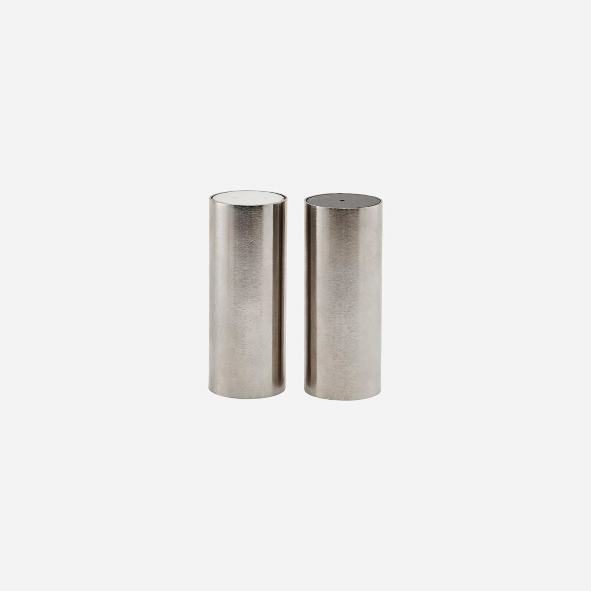 Tall Salt & Pepper, Brushed Silver