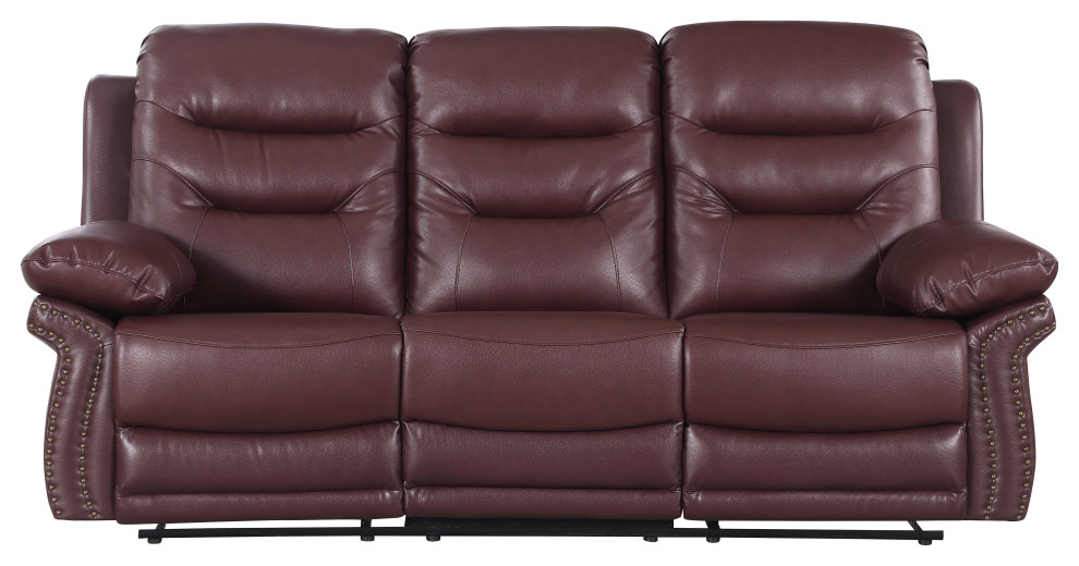 Anders Leather Air Match Recliner Collection  2 Piece With Console   Contemporary   Living Room Furniture Sets   by Luxuriant Furniture  Houzz