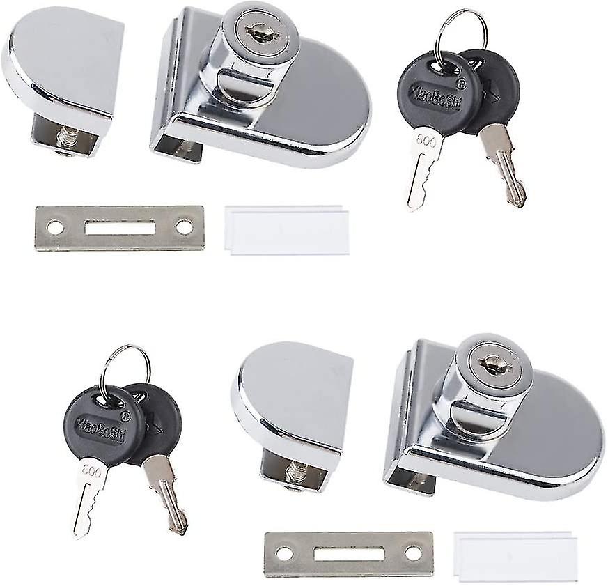 Pack Zinc Alloy Latch For Glass Cupboard Or Showcase Door 5-8mm