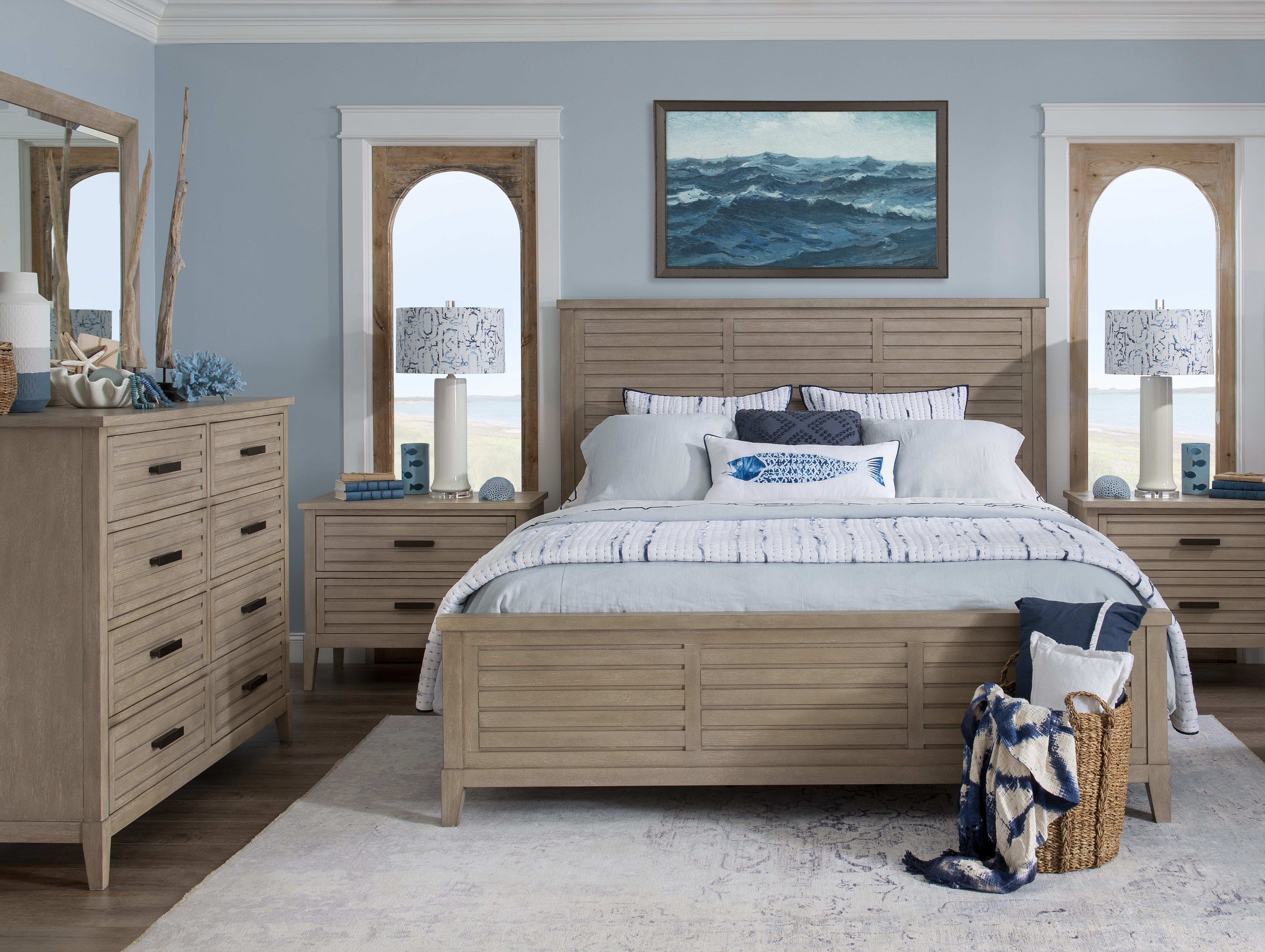 Coastal Sand 8 Drawer 58 Dresser