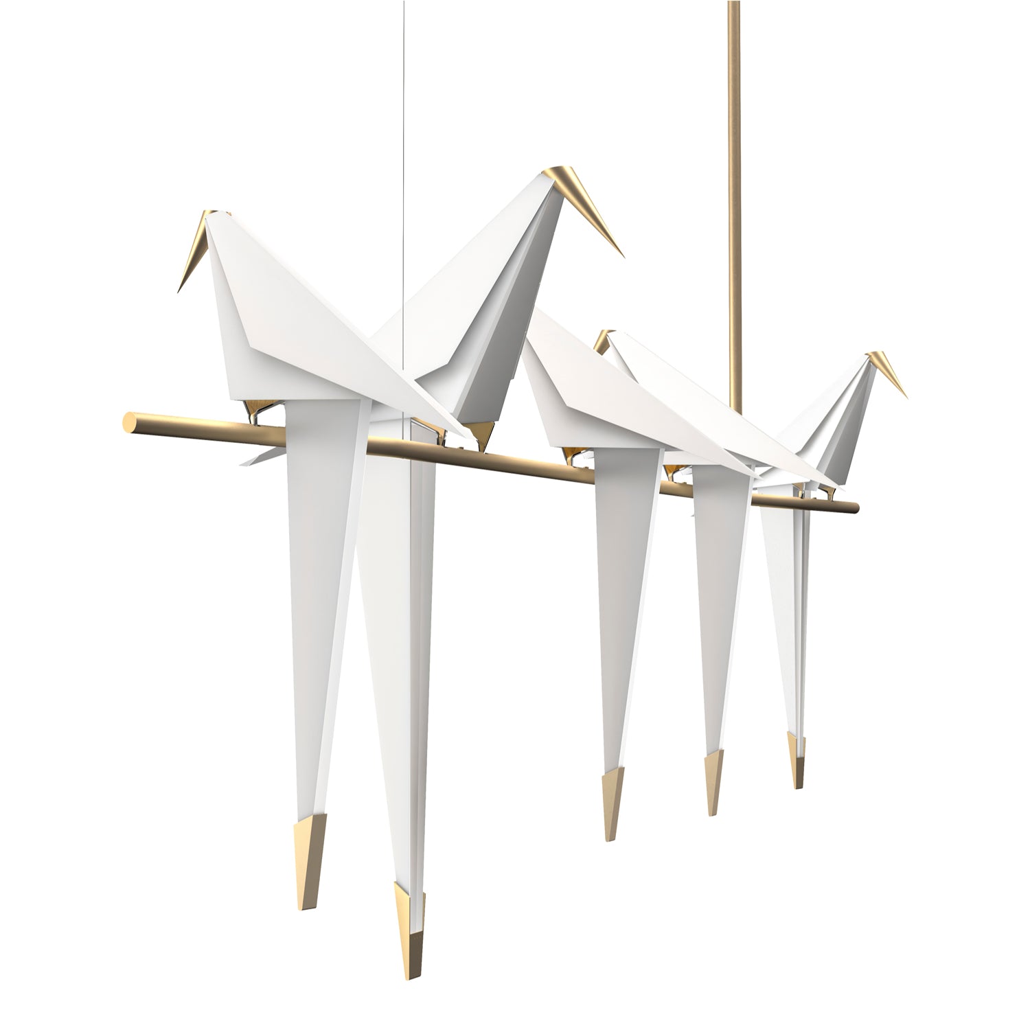 Paper Crane Bird LED Chandelier