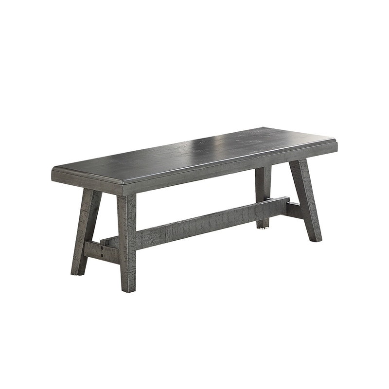 Sturdy Wood Frame Dining Bench for Dining Bar Kitchen Grey