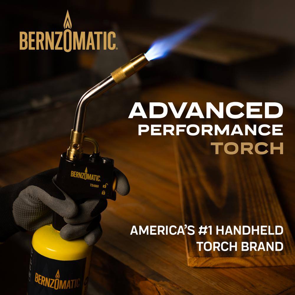 Bernzomatic Advanced Performance Torch with Instant StartStop Ignition Compatible with Map-Pro and Propane Gas TS4000T