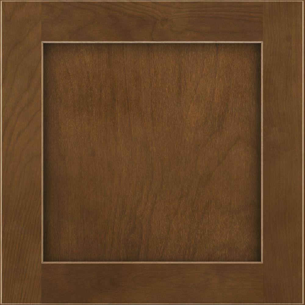 American Woodmark San Mateo 12-78 in. W x 13 in. D x 34 in. H Cabinet Door Sample in Maple Truffle 98168