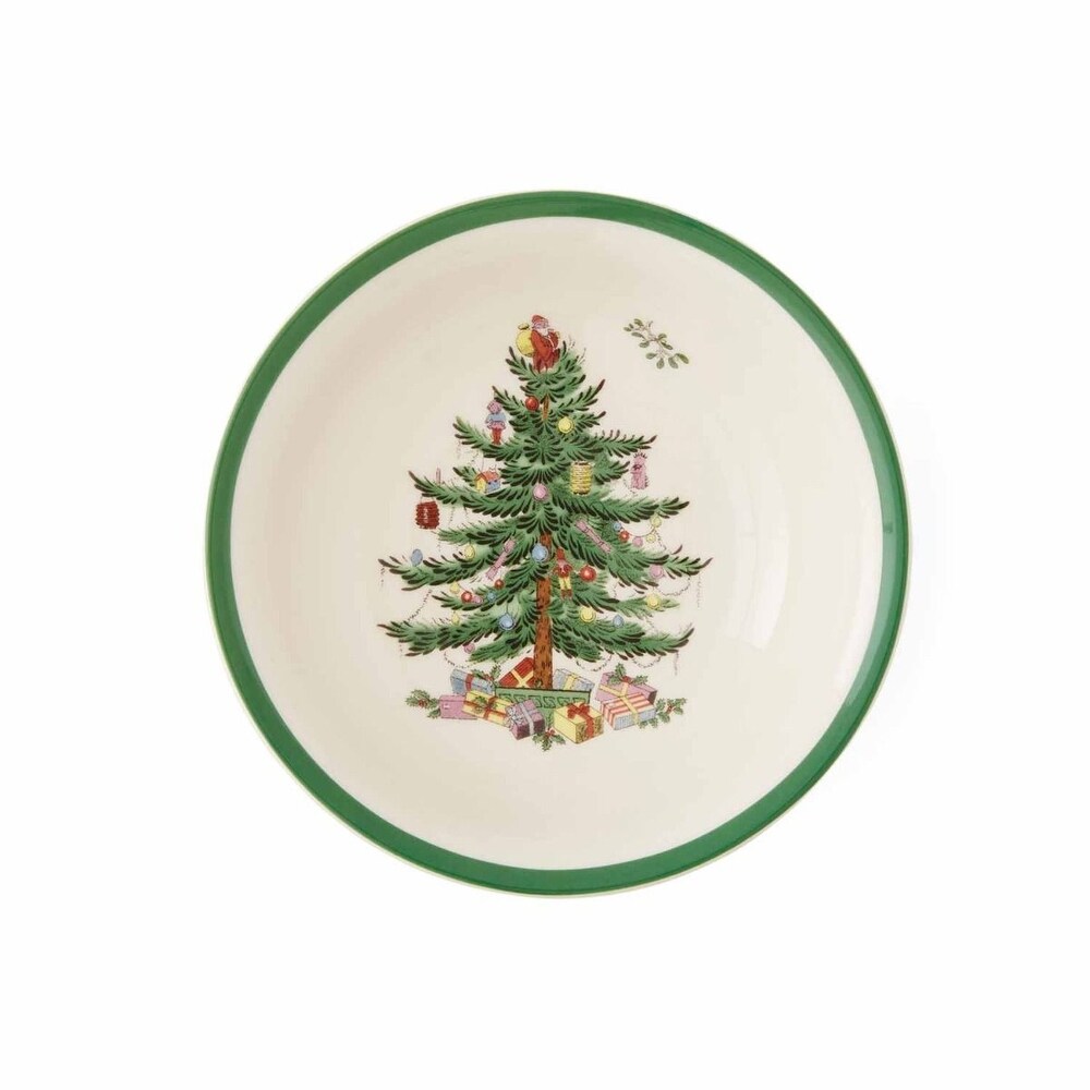 Spode Christmas Tree Cereal Oatmeal Bowls Set of 4   5.5\