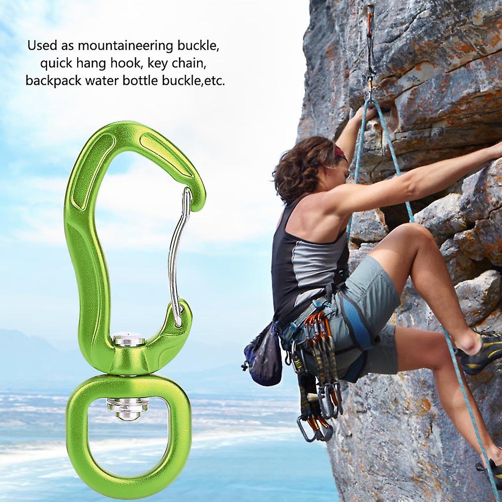 Aluminum Hammock Climbing Safety Buckle Carabiner Quickdraw Quick Hanging Hook(green)