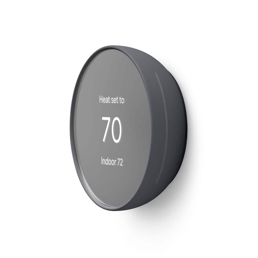 Google Nest Thermostat  Smart Programmable WiFi Thermostat Charcoal and Nest Thermostat Trim Kit Snow