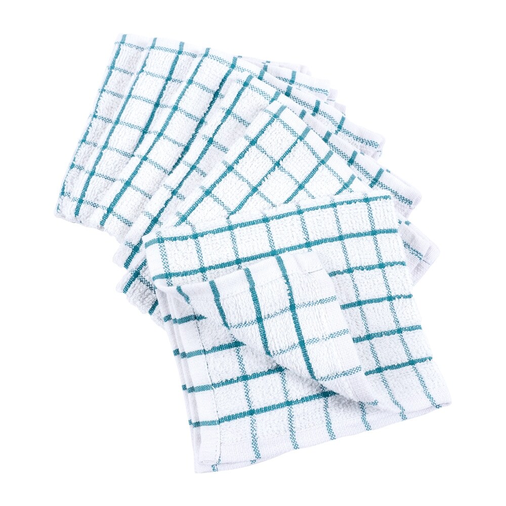 Checkered Terry Dish Cloths  Set of 6