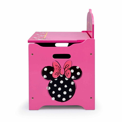 Disney Minnie Mouse Deluxe Wood Toy Box by Delta Children, Greenguard Gold Certified