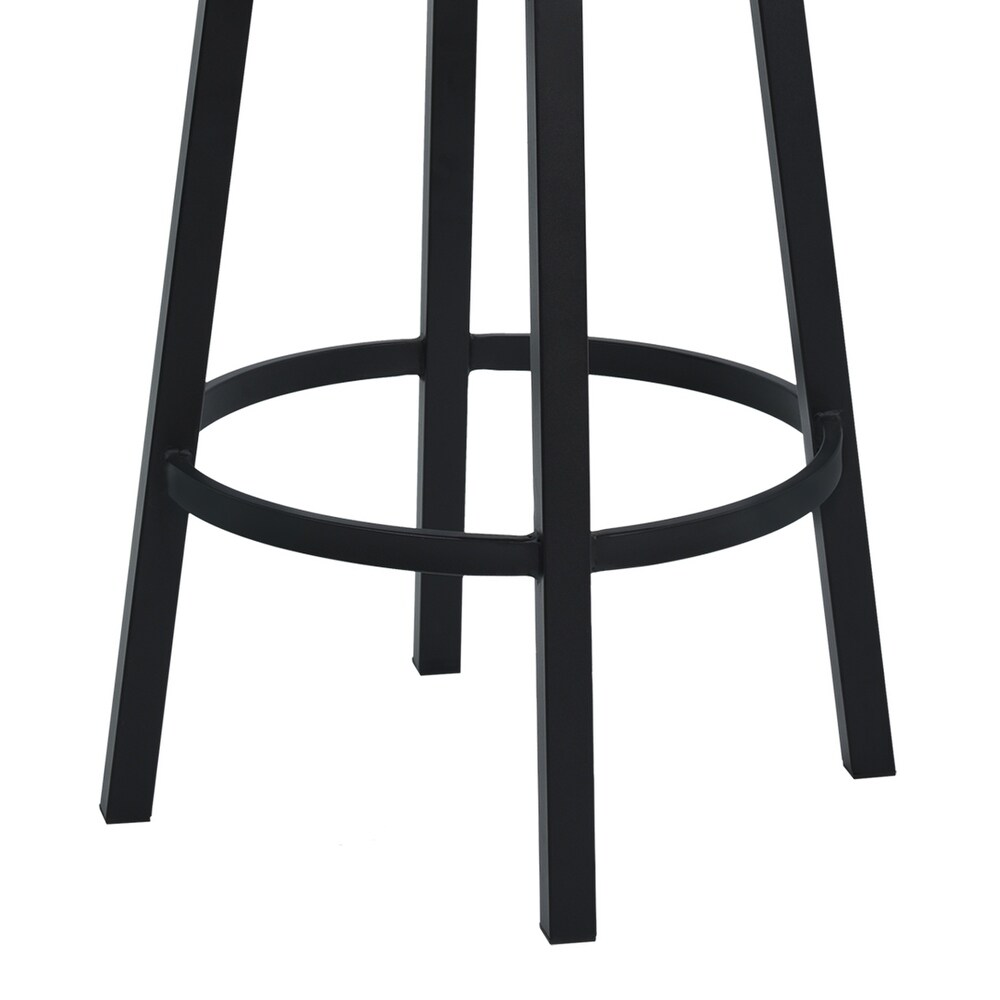 Madrid Modern Swivel Counter/Bar Stool in Faux Leather and Metal