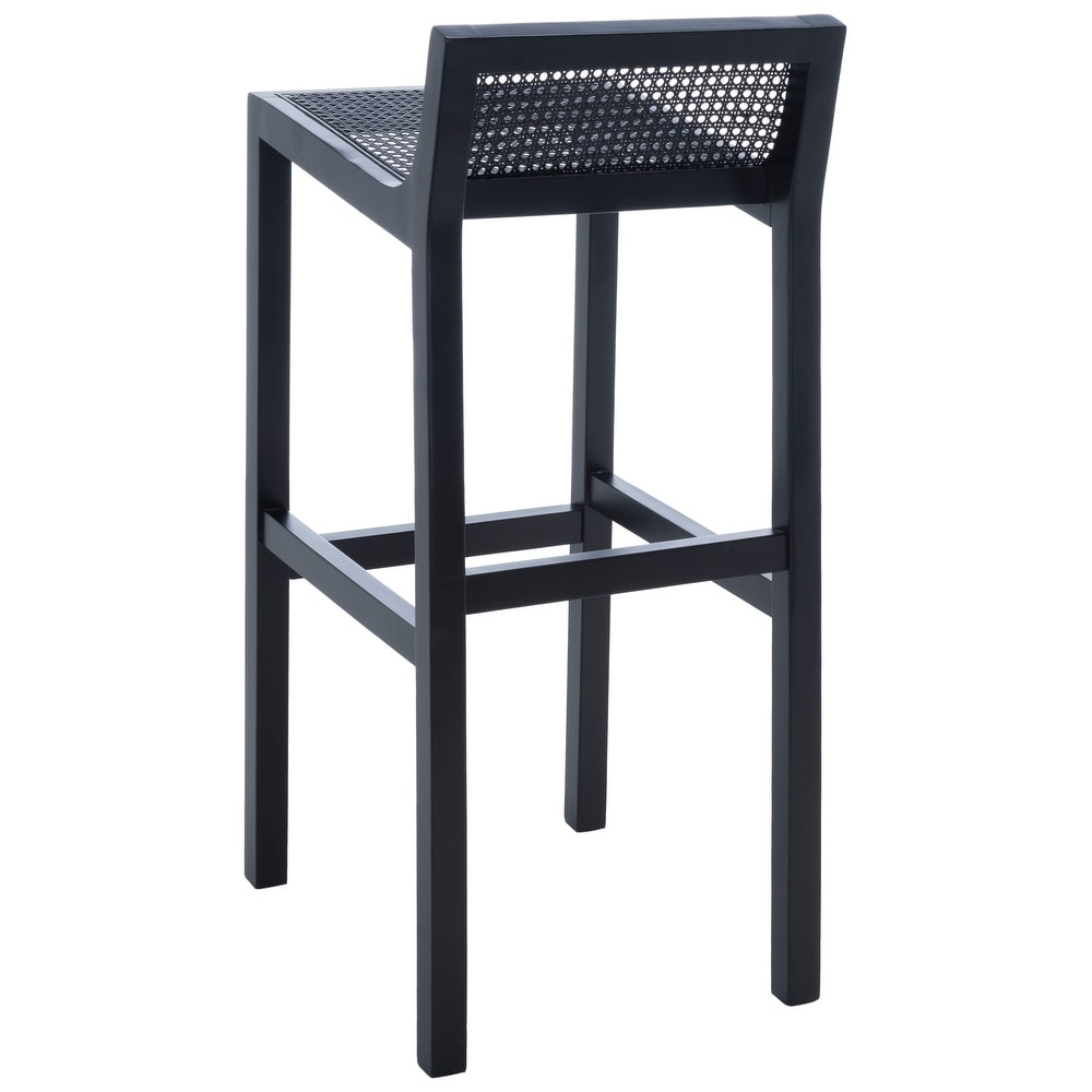 SAFAVIEH Saito Low Back Cane Bar Stool   16\