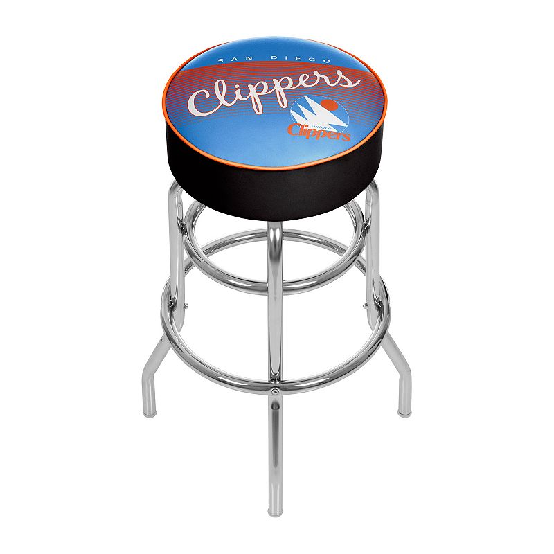 San Diego Clippers Hardwood Classics Padded Swivel Bar Stool