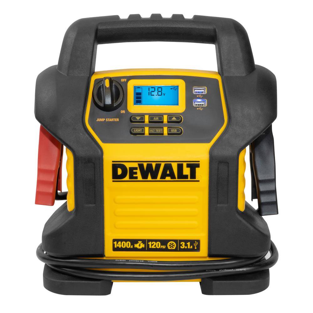 DEWALT DXAEJ14 1400 Peak Amp Portable Car Jump Starter with Digital Compressor