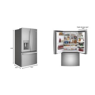 GE Profile 27.7 cu. ft. French Door Refrigerator with Autofill in Fingerprint Resistant Stainless Steel ENERGY STAR PFE28KYNFS