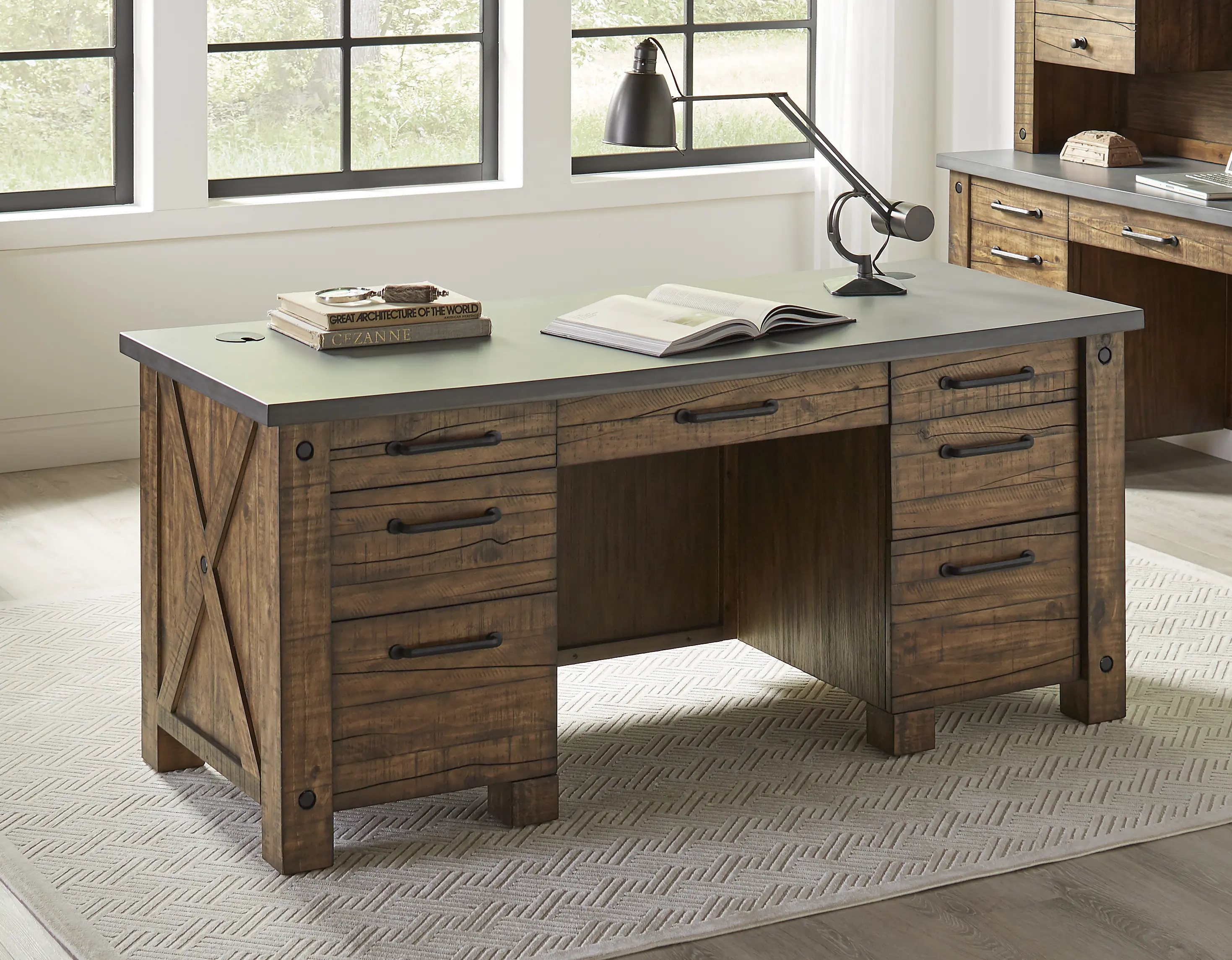 Jasper Rustic 68 Executive Desk