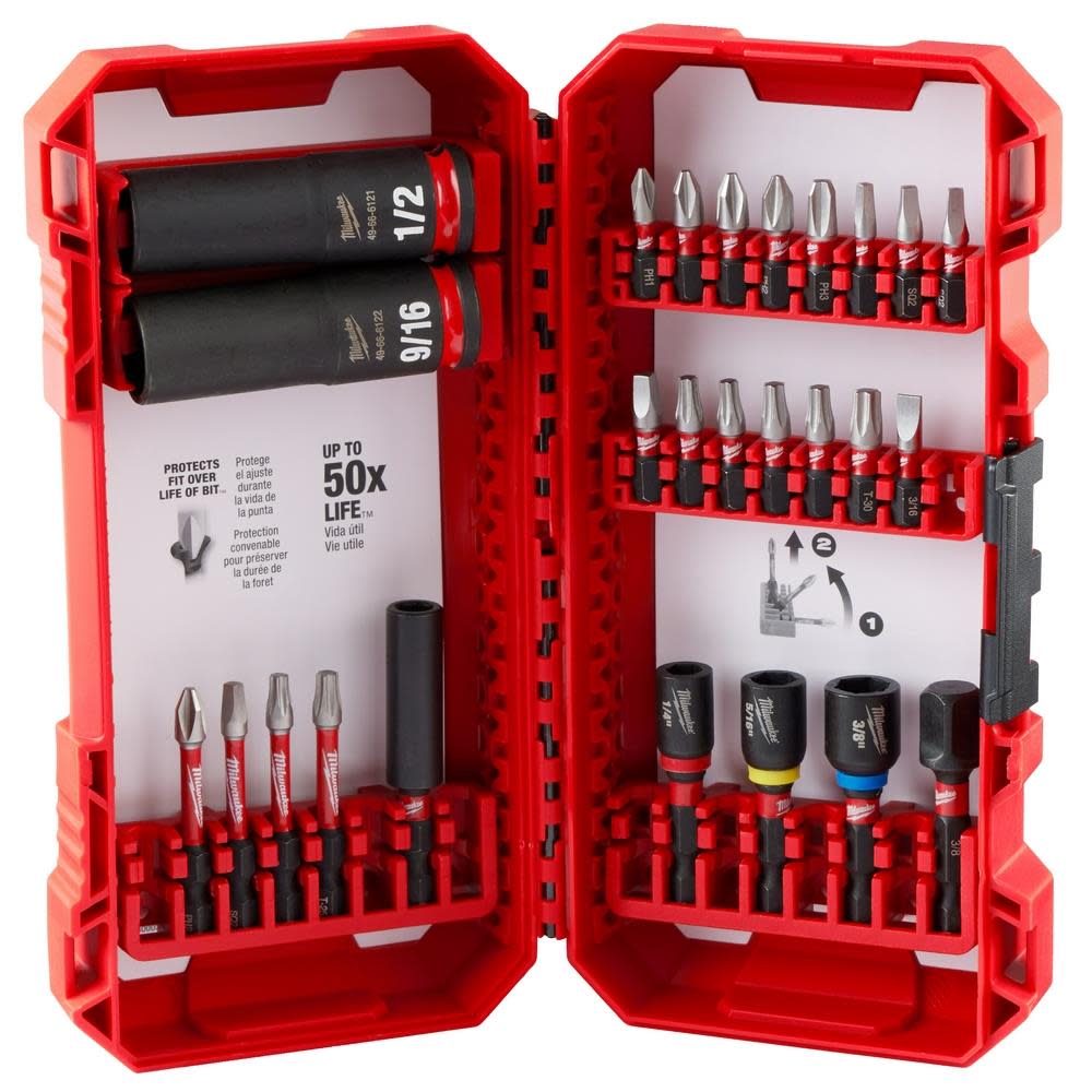 Milwaukee SHOCKWAVE Impact Duty Drive and Fasten Set 26PC 48-32-4408 from Milwaukee