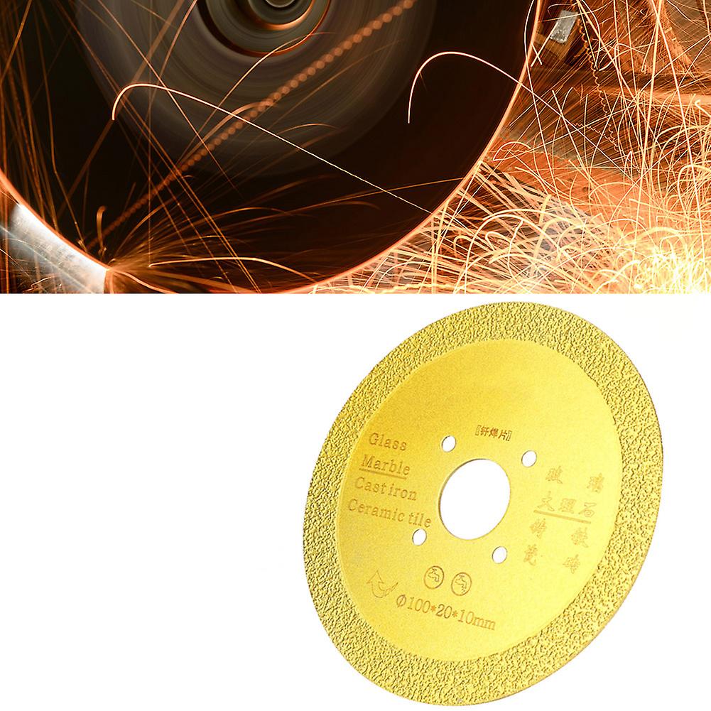 1pc 100*10mm Diamond Brazed Saw Blade Circular Saw Blade Porcelain Diamond Cutting Disc(#1)