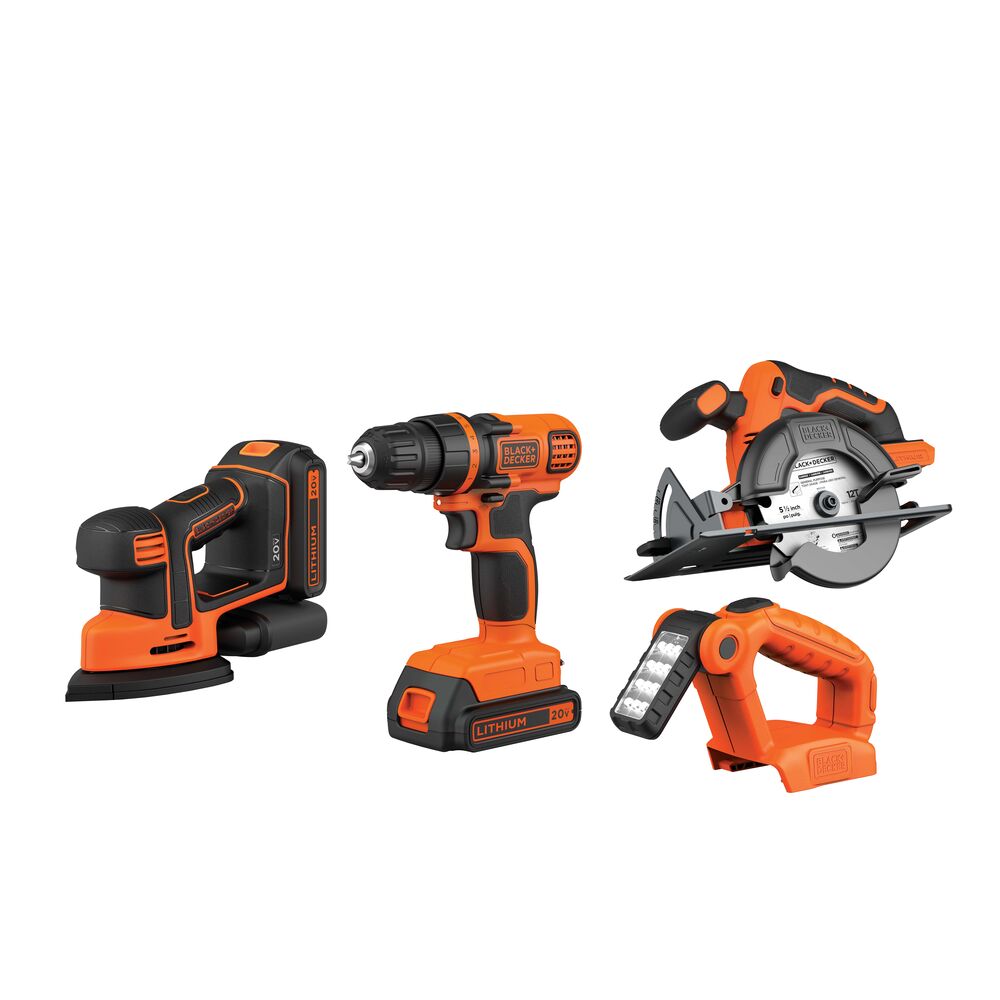 20V MAX* POWERCONNECT™ Cordless Drill Combo Kit, 4 Tool