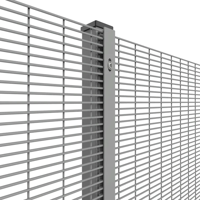 ASO galvanized black clear view 358 anti climb security fence panel