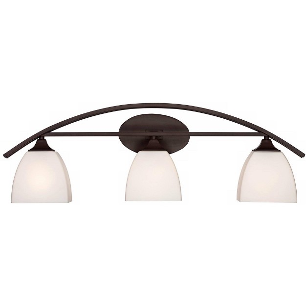 3 light Fixture White Glass Shade For Bedroom Bathroom Living Room