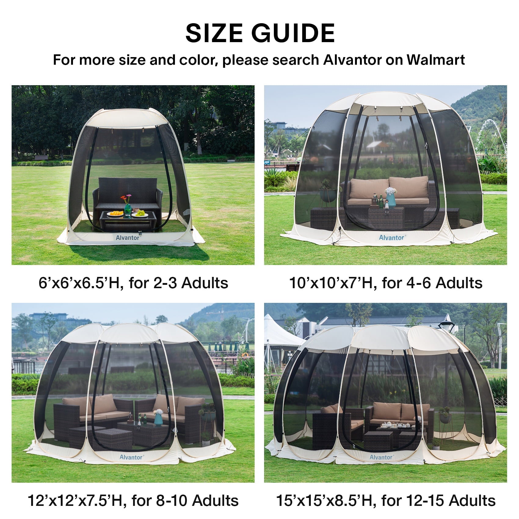 Screen House Camping Room Pop Up Gazebo 10'X10' Instand Canopy