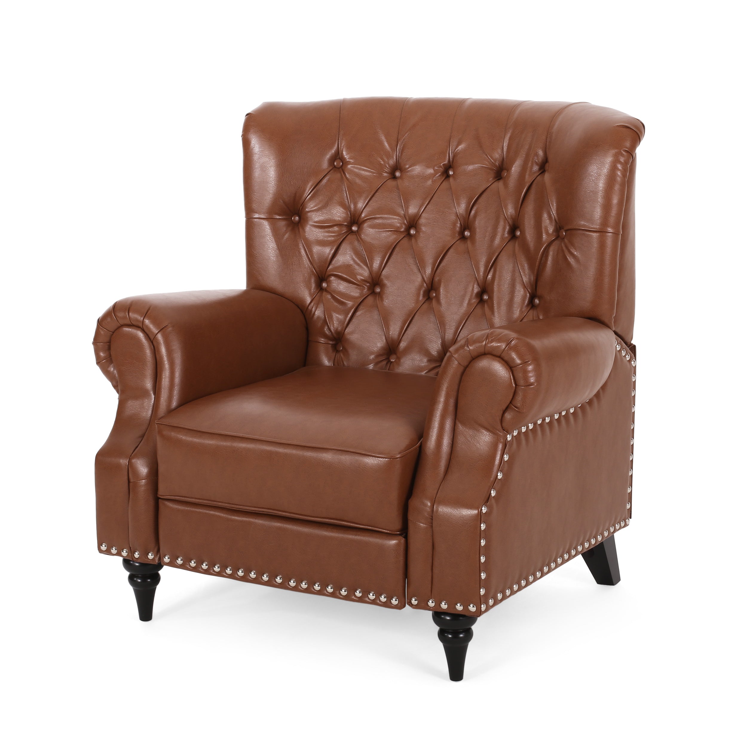 Chatau Contemporary Tufted Recliner with Nailhead Trim