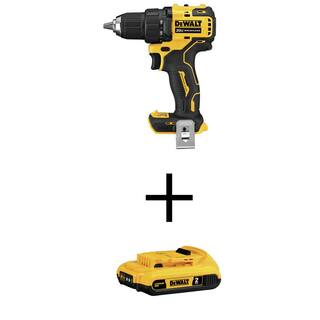 DW ATOMIC 20V MAX Cordless Brushless Compact 12 in. DrillDriver with 20V MAX Compact 2.0Ah Battery DCD708BW203