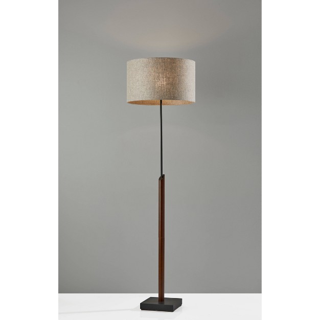 Ethan Floor Lamp Black walnut Adesso