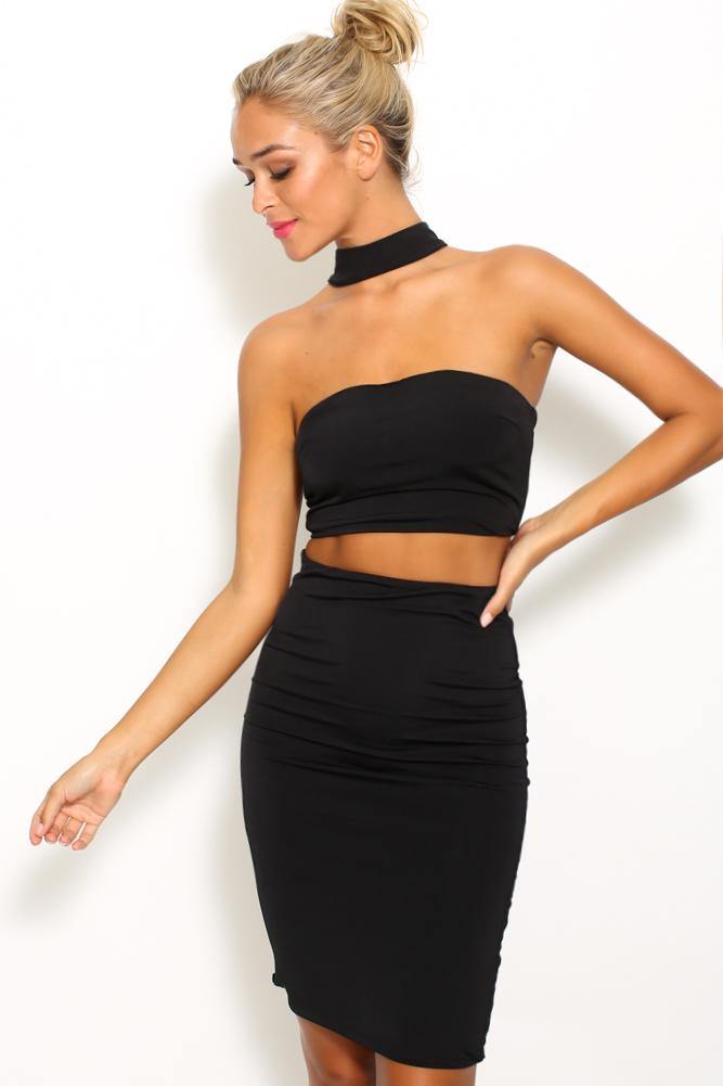 Lost In Love Crop Top Black