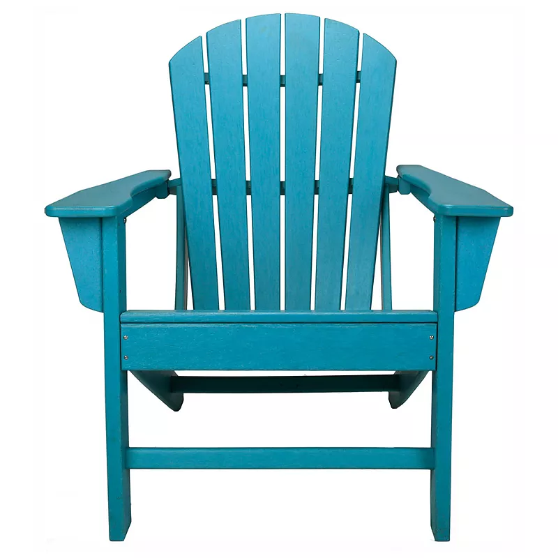 Leisure Classics UV Protected Indoor Outdoor Adirondack Patio Chair， Turquoise