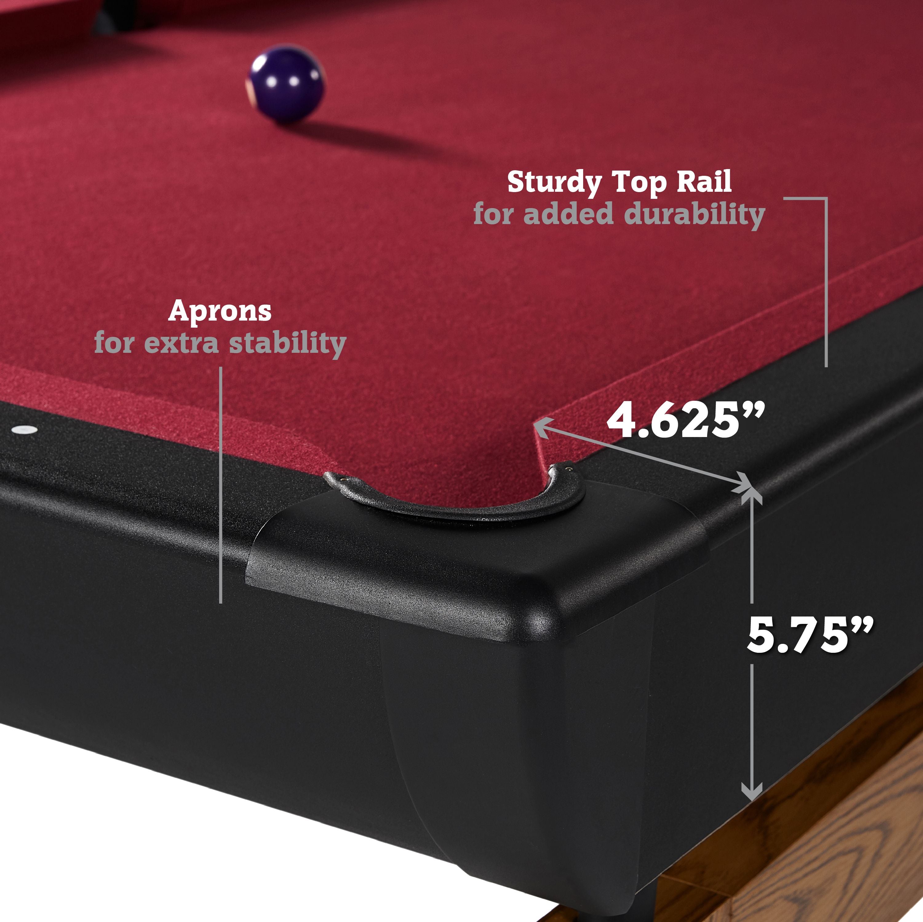 Hall of Games Indoor Black Billiard Table and Accessories (84 in x 44 in)