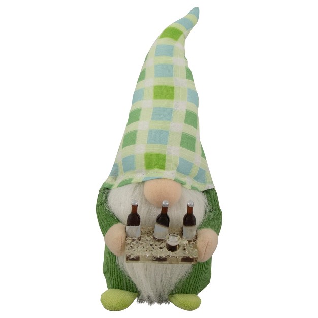 Green And Blue Plaid Springtime Gnome