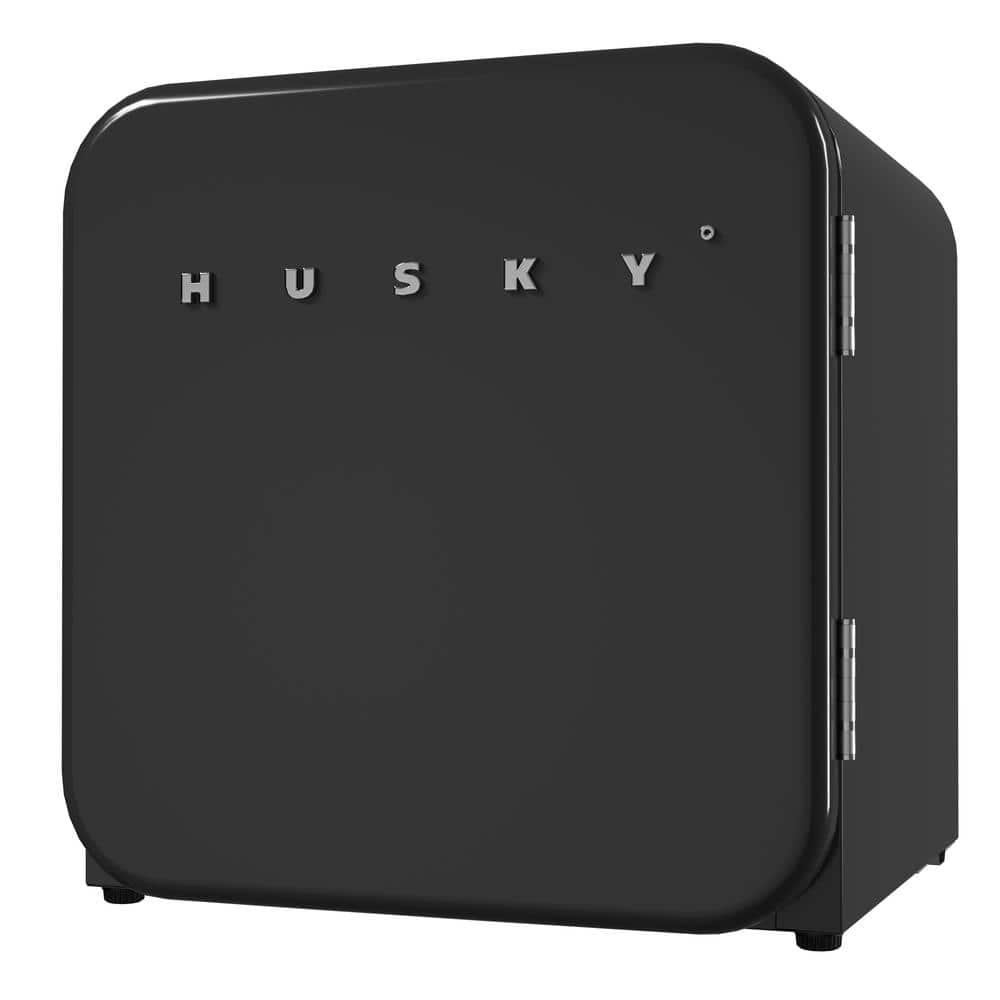 Husky 151 Cu ft 40Can Retro Freestanding Quiet Compact Countertop Mini Fridge with Reversible Door without Freezer