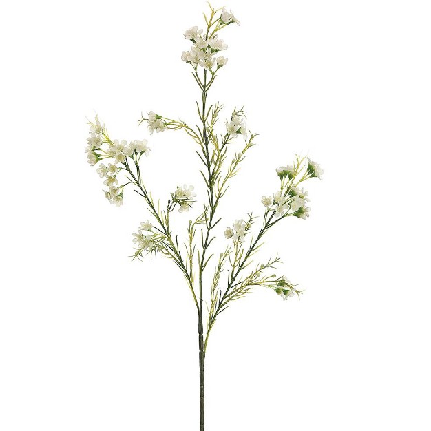 Cream And White Waxflower Artificial Decorative Spray